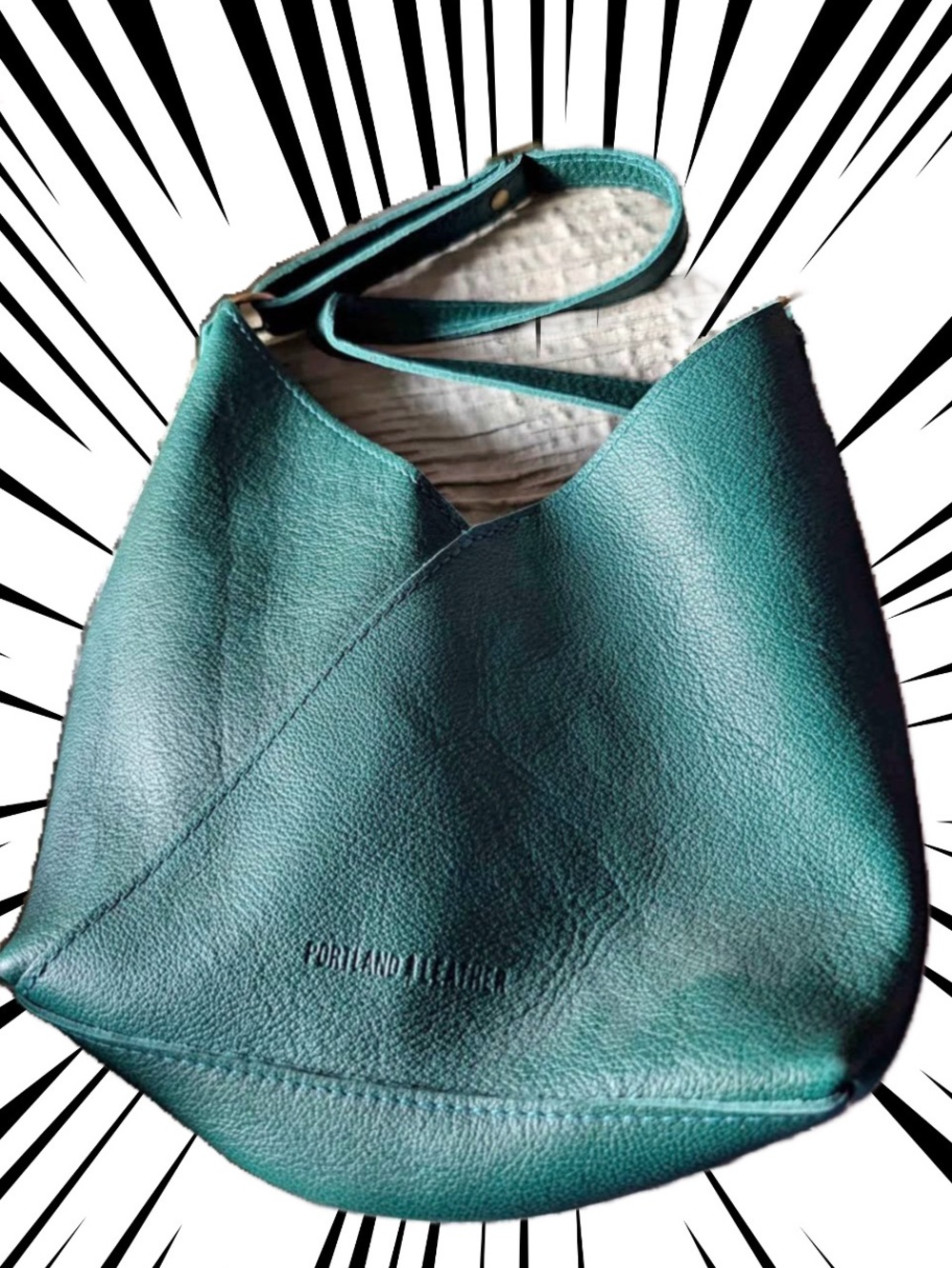 Naomi small Portland leather goods bag, sea glass ? Sold out teal color NEW PLG